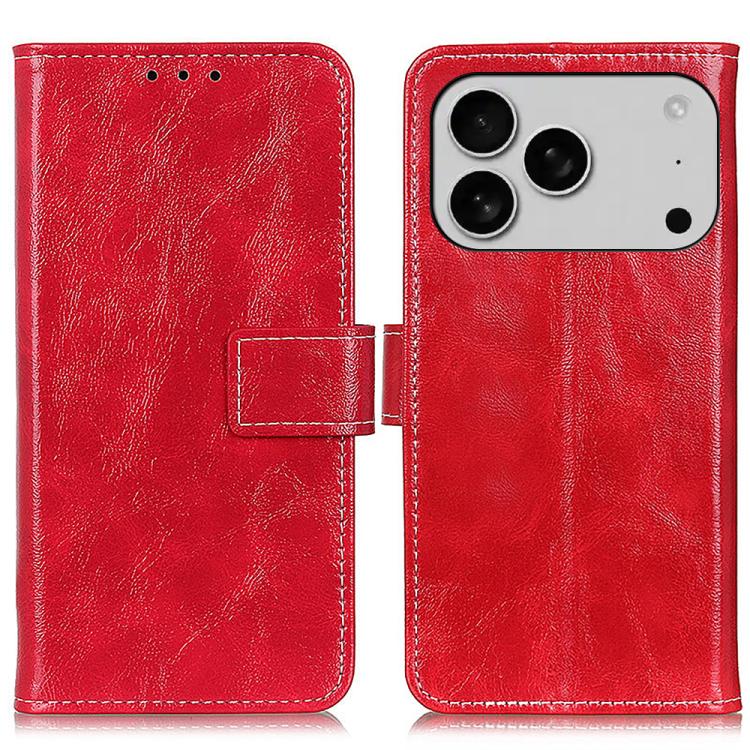Retro Crazy Horse Texture Horizontal Flip Leather Phone Case, For iPhone 16e / 17e, For iPhone 17 Pro Max, For iPhone 17 Pro, For iPhone 17