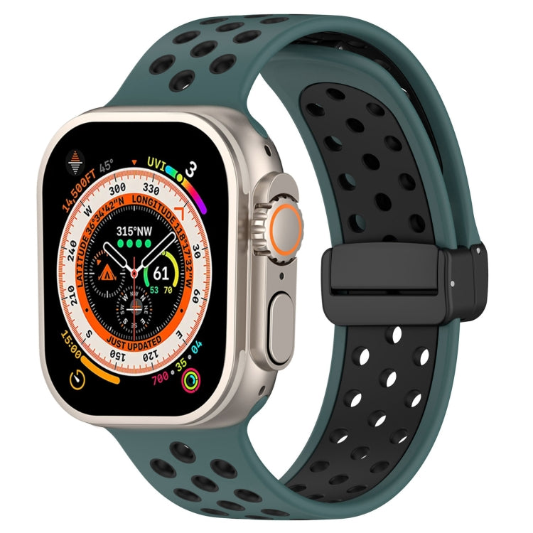 Magnetic Buckle Silicone Watch Band, For Apple Watch Ultra 49mm