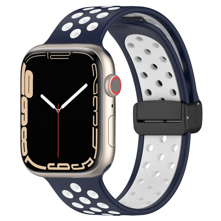 Magnetic Buckle Silicone Watch Band, For Apple Watch 7 45mm