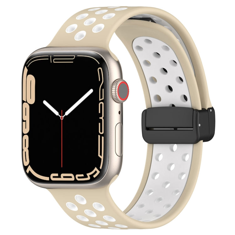 Magnetic Buckle Silicone Watch Band, For Apple Watch SE 44mm