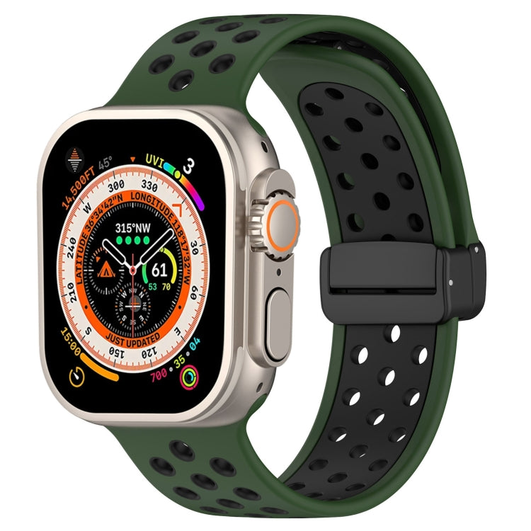 Magnetic Buckle Silicone Watch Band, For Apple Watch Series 9 45mm