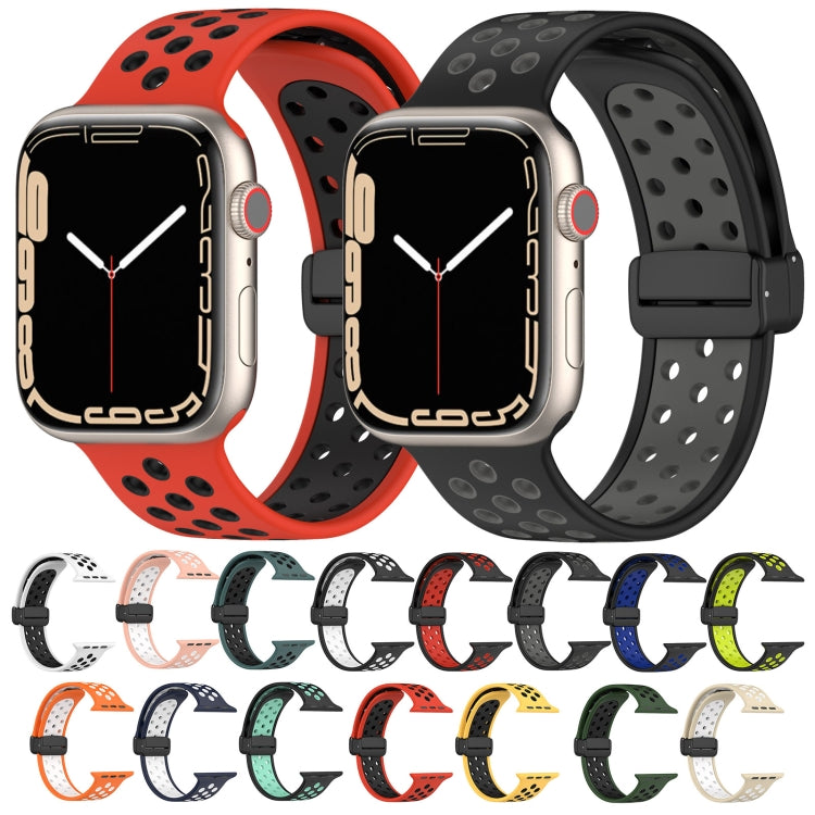 Magnetic Buckle Silicone Watch Band, For Apple Watch SE 44mm