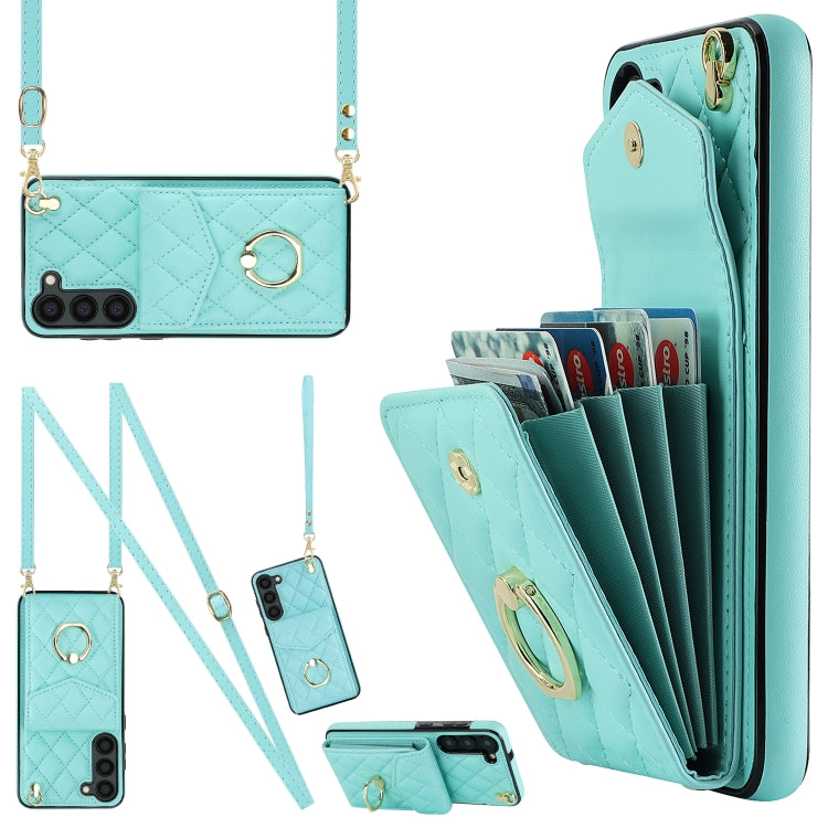 Rhombic Texture Card Bag Phone Case with Long Lanyard, For Samsung Galaxy S23+ 5G, For Samsung Galaxy S23 5G, For Samsung Galaxy Note20 Ultra