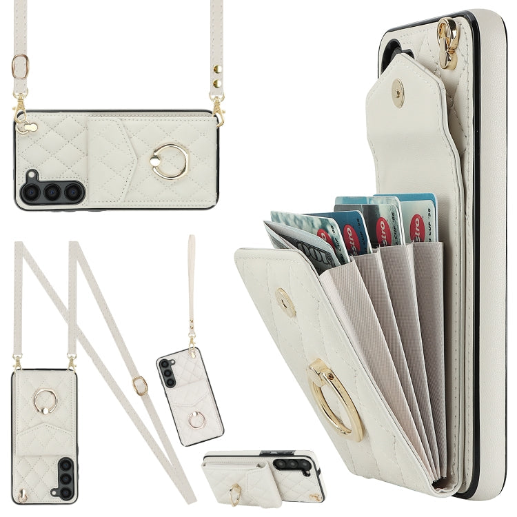 Rhombic Texture Card Bag Phone Case with Long Lanyard, For Samsung Galaxy S23+ 5G, For Samsung Galaxy S23 5G, For Samsung Galaxy Note20 Ultra