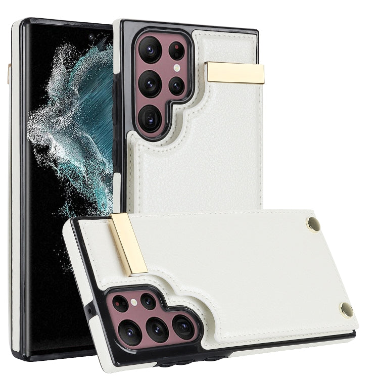 Metal Buckle Card Slots Phone Case, For Samsung Galaxy S22 Ultra 5G, For Samsung Galaxy Note20 Ultra