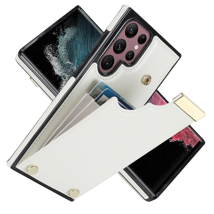 Metal Buckle Card Slots Phone Case, For Samsung Galaxy S22 Ultra 5G, For Samsung Galaxy Note20 Ultra