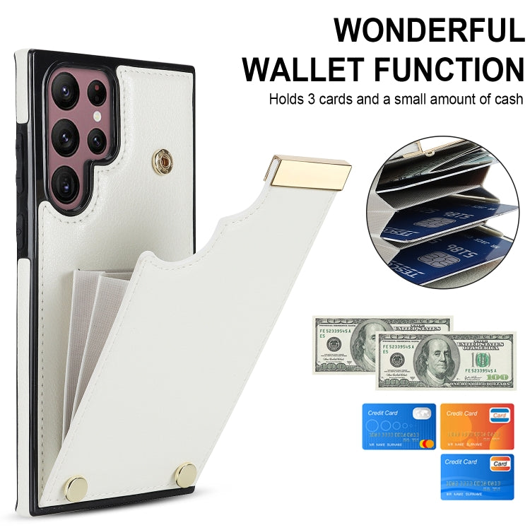 Metal Buckle Card Slots Phone Case, For Samsung Galaxy S22 Ultra 5G, For Samsung Galaxy Note20 Ultra