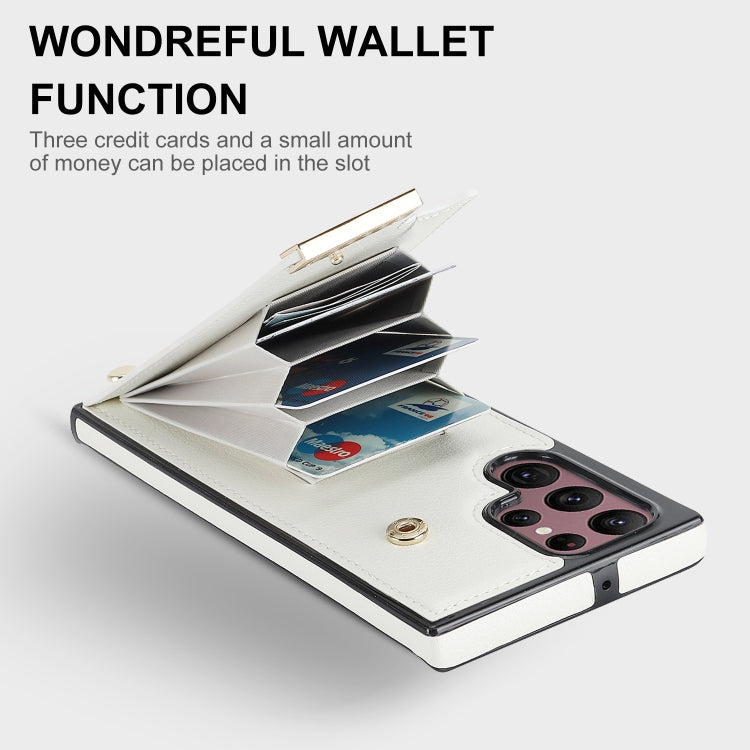 Metal Buckle Card Slots Phone Case, For Samsung Galaxy S22 Ultra 5G, For Samsung Galaxy Note20 Ultra