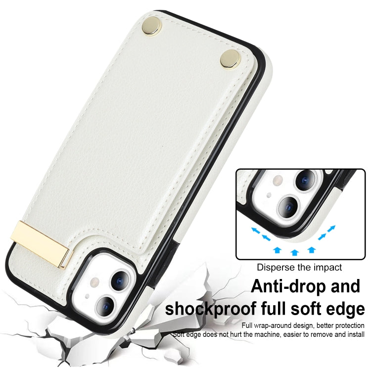 Metal Buckle Card Slots Phone Case, For iPhone 11, For iPhone 11 Pro, For iPhone XS Max, For iPhone 8 Plus / 7 Plus