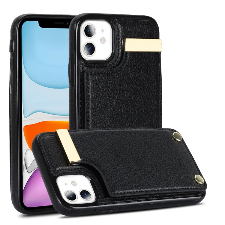 Metal Buckle Card Slots Phone Case, For iPhone 11, For iPhone 11 Pro, For iPhone XS Max, For iPhone 8 Plus / 7 Plus