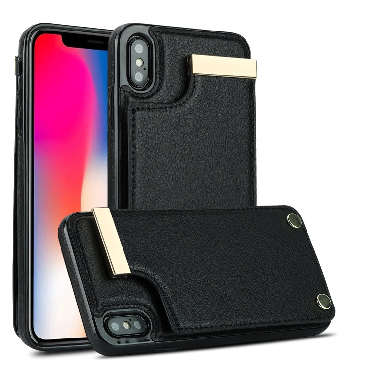 Metal Buckle Card Slots Phone Case, For iPhone 11, For iPhone 11 Pro, For iPhone XS Max, For iPhone 8 Plus / 7 Plus
