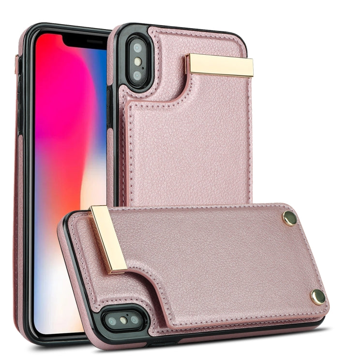 Metal Buckle Card Slots Phone Case, For iPhone 11, For iPhone 11 Pro, For iPhone XS Max, For iPhone 8 Plus / 7 Plus