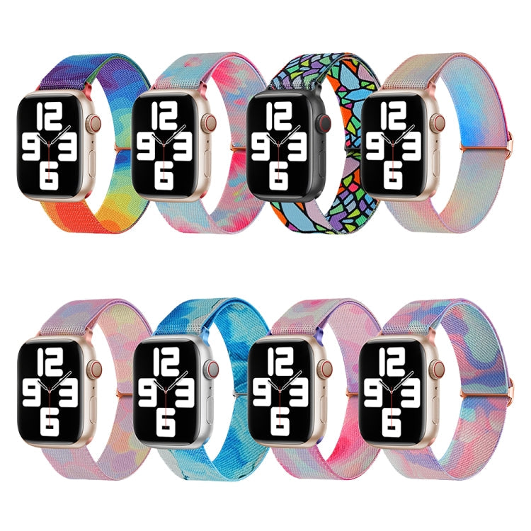Painted Pattern Nylon Replacement Watch Band, For Apple Watch 4 44mm, For Apple Watch 4 40mm, For Apple Watch 3 38mm