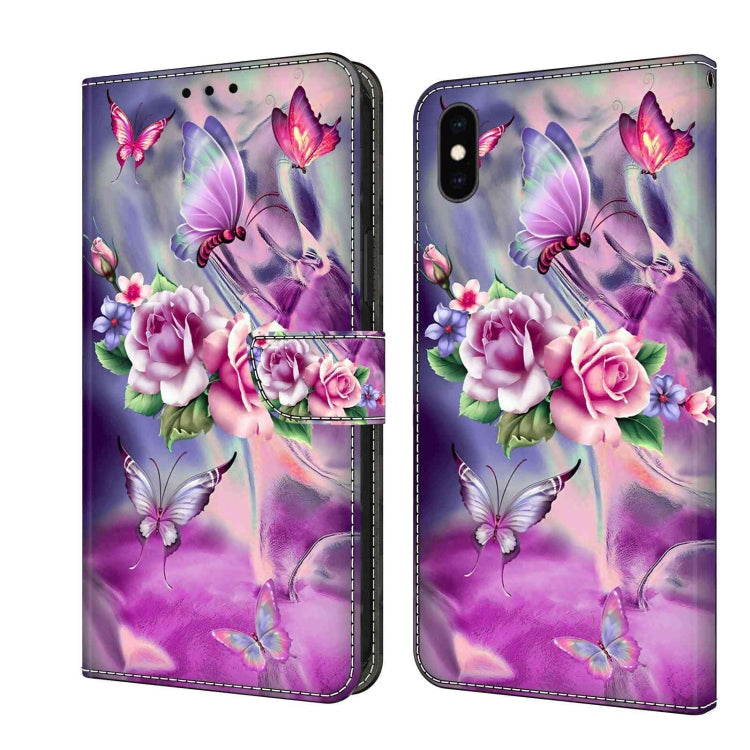 Crystal 3D Shockproof Protective Leather Phone Case, For iPhone XS Max