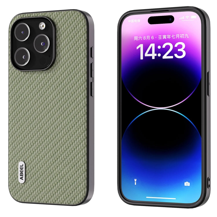 ABEEL Carbon Fiber Texture Protective Phone Case, For iPhone 15 Pro Max, For iPhone 15 Pro, For iPhone 14 Pro