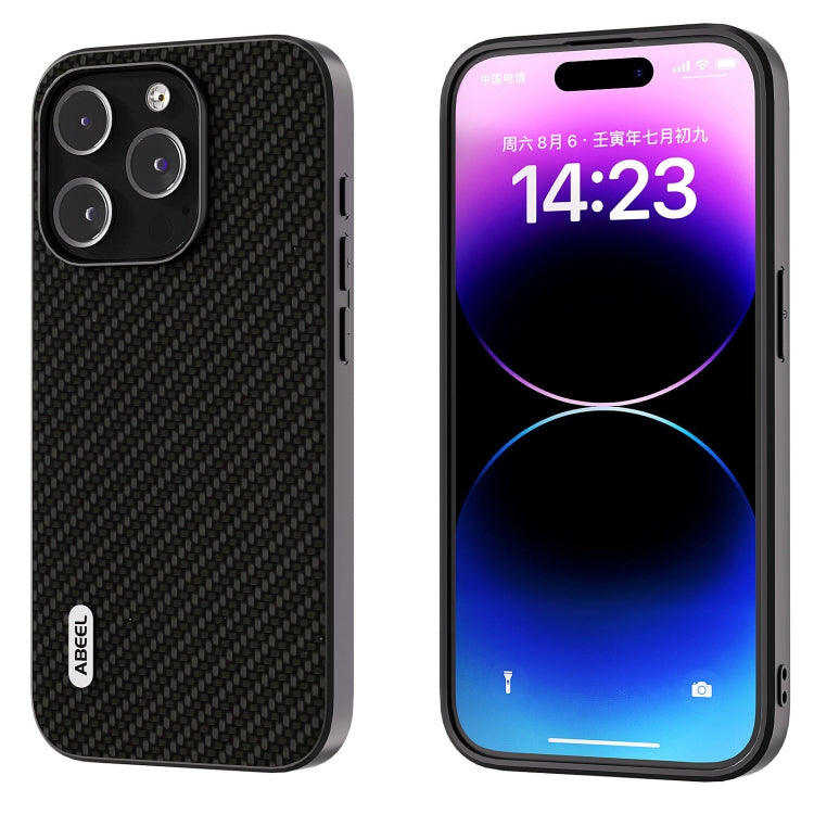 ABEEL Carbon Fiber Texture Protective Phone Case, For iPhone 15 Plus, For iPhone 15, For iPhone 14 Pro Max
