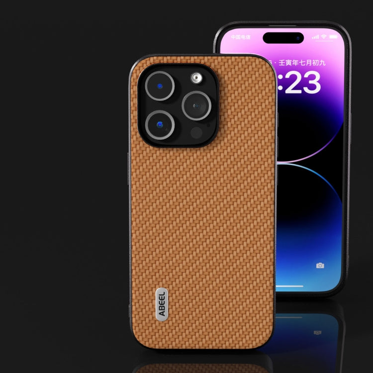 ABEEL Carbon Fiber Texture Protective Phone Case, For iPhone 15 Pro Max, For iPhone 15 Pro, For iPhone 14 Pro