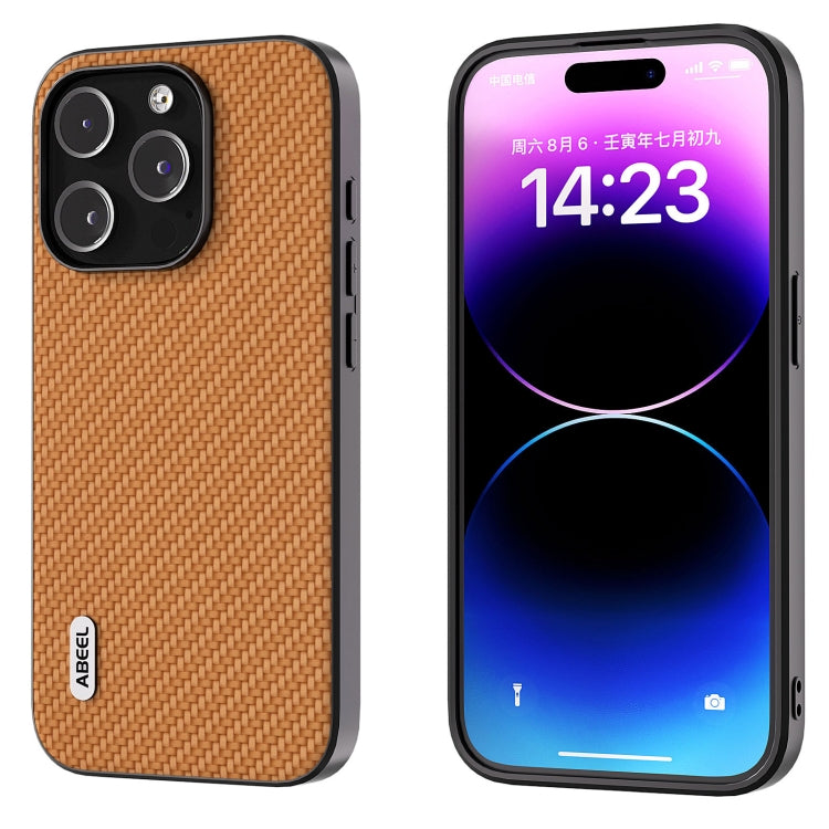 ABEEL Carbon Fiber Texture Protective Phone Case, For iPhone 15 Pro Max, For iPhone 15 Pro, For iPhone 15