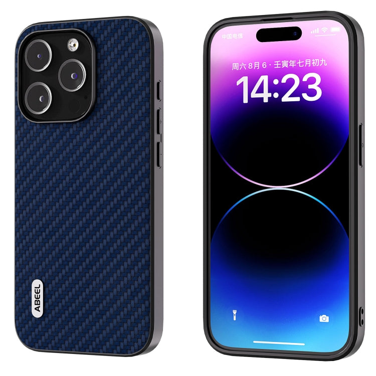 ABEEL Carbon Fiber Texture Protective Phone Case, For iPhone 15 Pro Max, For iPhone 15 Pro, For iPhone 14 Pro
