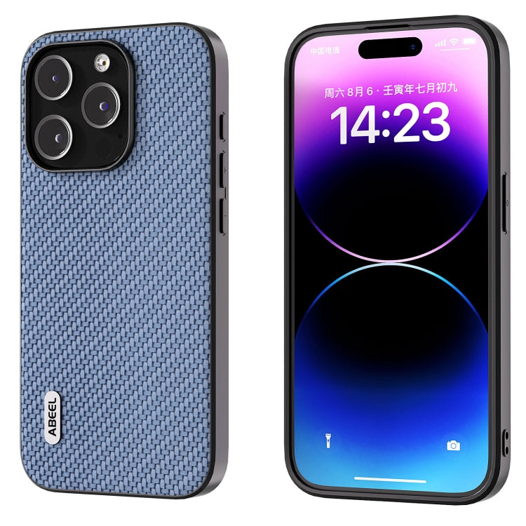 ABEEL Carbon Fiber Texture Protective Phone Case, For iPhone 15 Pro Max, For iPhone 15 Pro, For iPhone 14 Pro