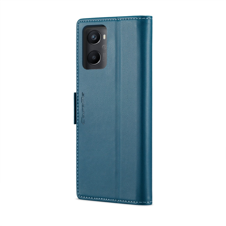 For Realme 9i 4G CaseMe 023 Butterfly Buckle Litchi Texture RFID Anti-theft Leather Phone Case(Blue)