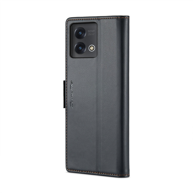 For Motorola Moto G Stylus 5G 2023 CaseMe 023 Butterfly Buckle Litchi Texture RFID Anti-theft Leather Phone Case(Black)