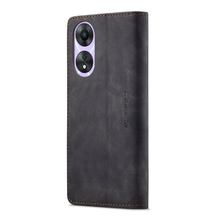 For OPPO A78 5G Global / A1X 5G CaseMe 013 Multifunctional Horizontal Flip Leather Phone Case(Black)