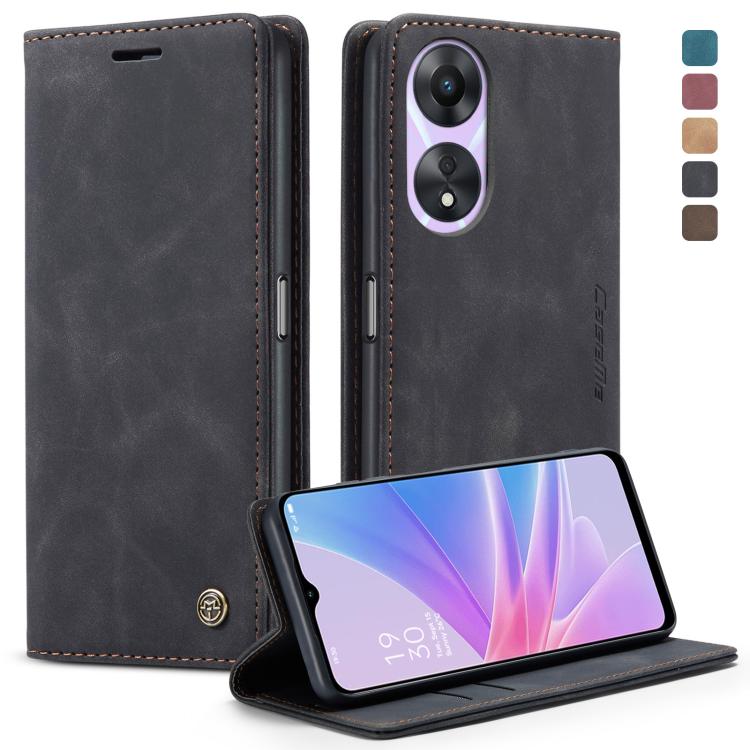 For OPPO A78 5G Global / A1X 5G CaseMe 013 Multifunctional Horizontal Flip Leather Phone Case(Black)