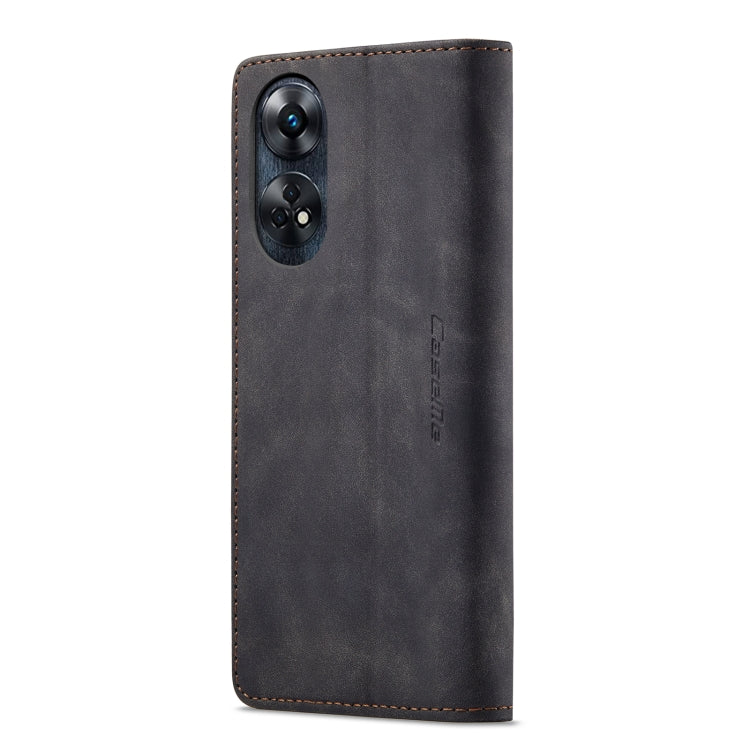 For OPPO Reno8 T 4G CaseMe 013 Multifunctional Horizontal Flip Leather Phone Case(Black)