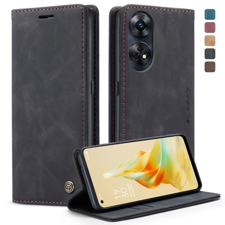 For OPPO Reno8 T 4G CaseMe 013 Multifunctional Horizontal Flip Leather Phone Case(Black)