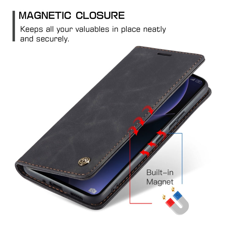 For Xiaomi 13T/13T Pro CaseMe 013 Multifunctional Horizontal Flip Leather Phone Case(Black)