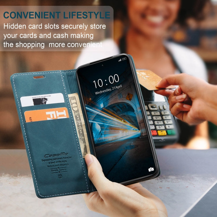 For Xiaomi 14 CaseMe 013 Multifunctional Horizontal Flip Leather Phone Case(Blue)