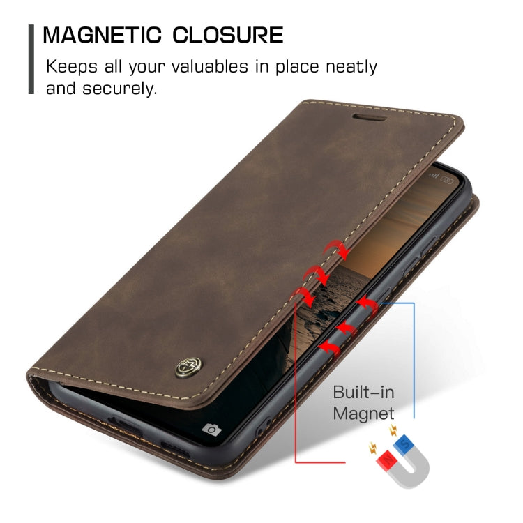 For Xiaomi Redmi Note 13 Pro 5G CaseMe 013 Multifunctional Horizontal Flip Leather Phone Case(Coffee)