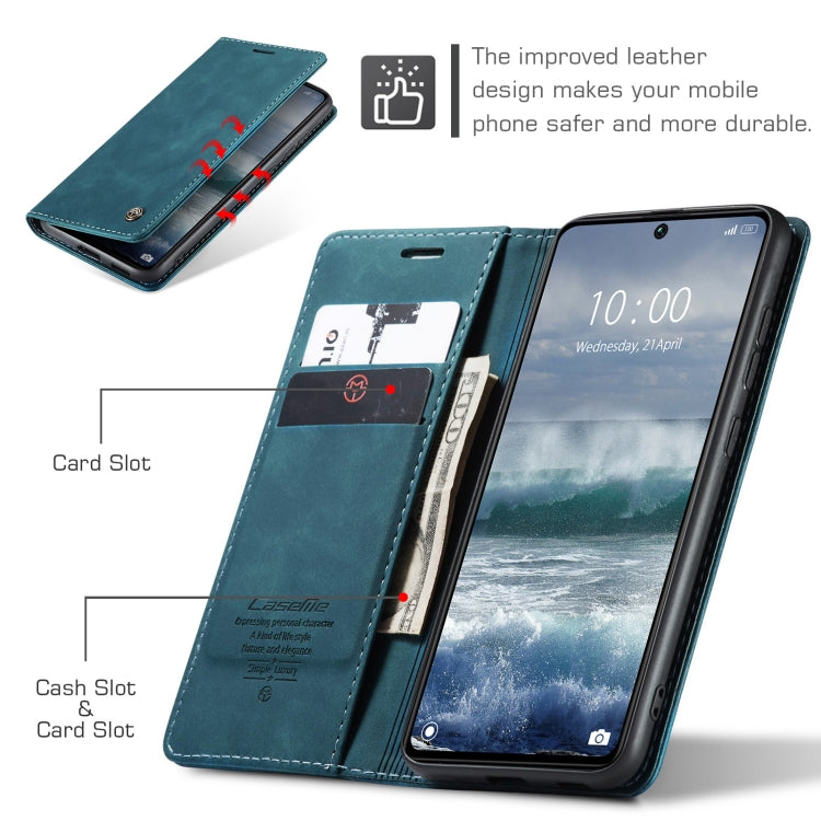 For Xiaomi Redmi Note 13 Pro 5G CaseMe 013 Multifunctional Horizontal Flip Leather Phone Case(Blue)