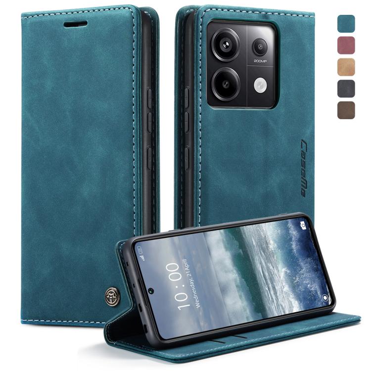 For Xiaomi Redmi Note 13 Pro 5G CaseMe 013 Multifunctional Horizontal Flip Leather Phone Case(Blue)
