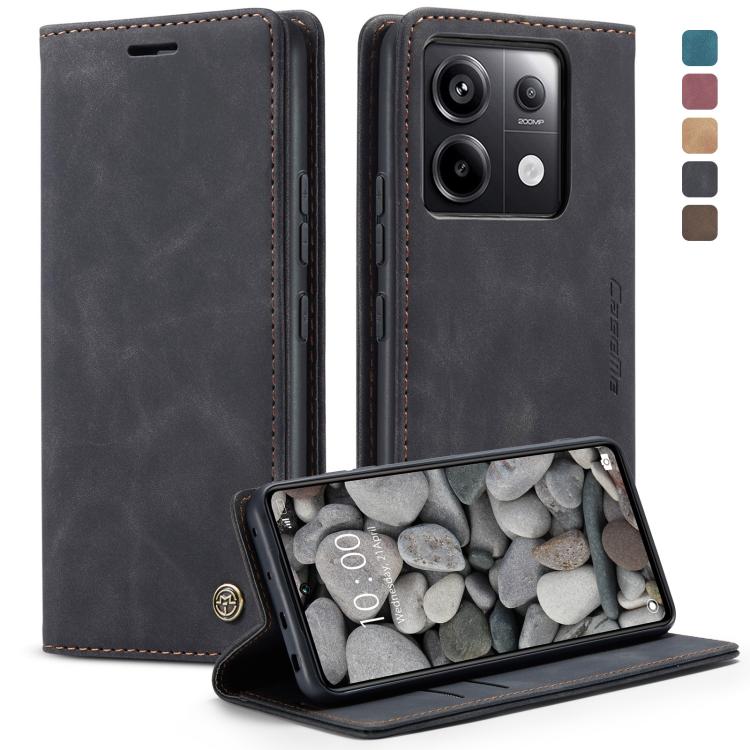For Xiaomi Redmi Note 13 Pro 5G CaseMe 013 Multifunctional Horizontal Flip Leather Phone Case(Black)