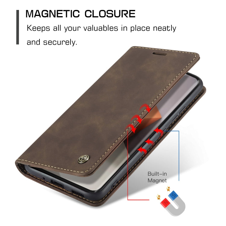 For Xiaomi Redmi Note 13 Pro+ CaseMe 013 Multifunctional Horizontal Flip Leather Phone Case(Coffee)