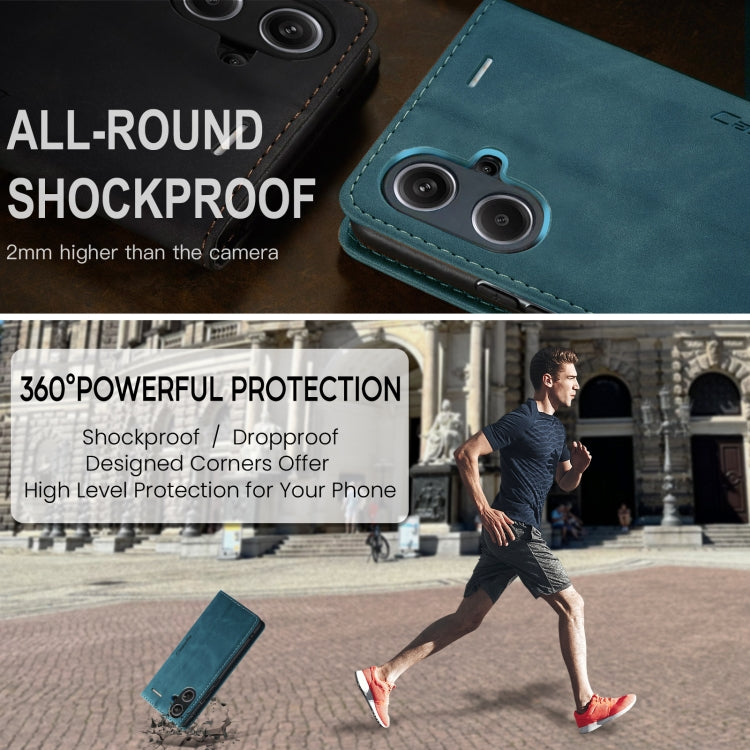 For Xiaomi Redmi Note 13 Pro+ CaseMe 013 Multifunctional Horizontal Flip Leather Phone Case(Blue)
