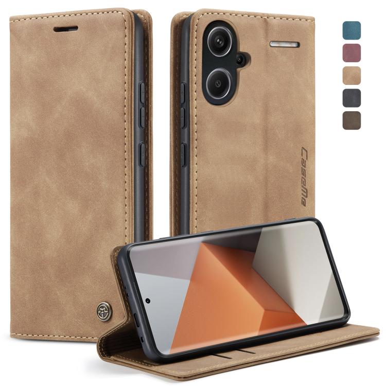 For Xiaomi Redmi Note 13 Pro+ CaseMe 013 Multifunctional Horizontal Flip Leather Phone Case(Brown)