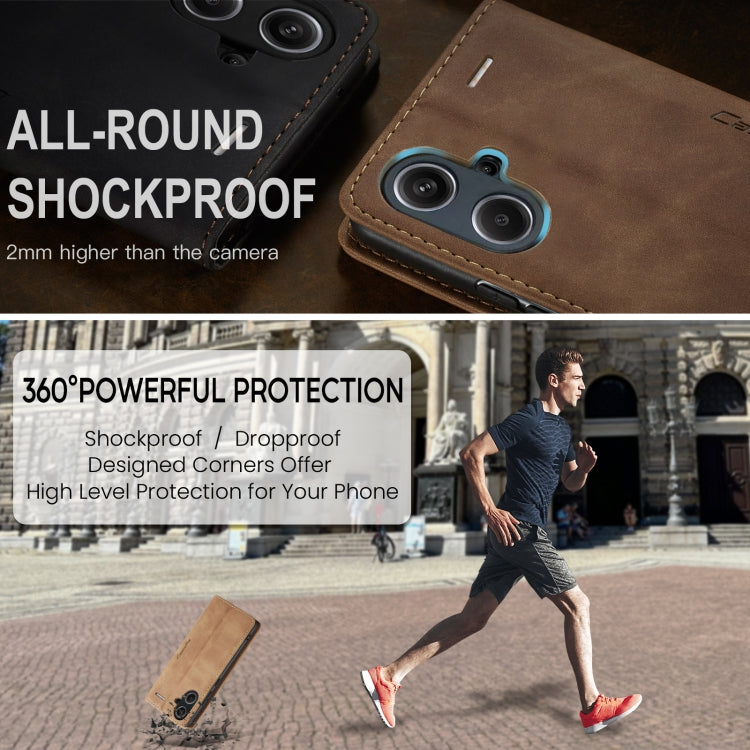 For Xiaomi Redmi Note 13 Pro+ CaseMe 013 Multifunctional Horizontal Flip Leather Phone Case(Brown)