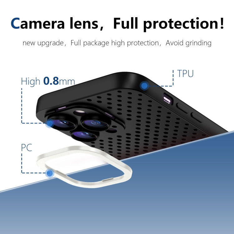 Hollow Heat Dissipation TPU Phone Case, For iPhone 14 Plus, For iPhone 14, For iPhone 14 Pro, For iPhone 14 Pro Max, For iPhone SE 2022 / 2020 / 8 / 7