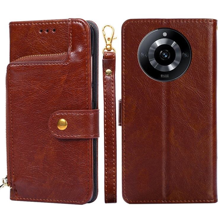Zipper Bag Leather Phone Case, For Realme GT Neo6 SE, For Realme 12 5G, For Realme 12+ 5G, For Realme 12 Pro 5G, For Realme GT5 Pro 5G, For Realme 11 5G