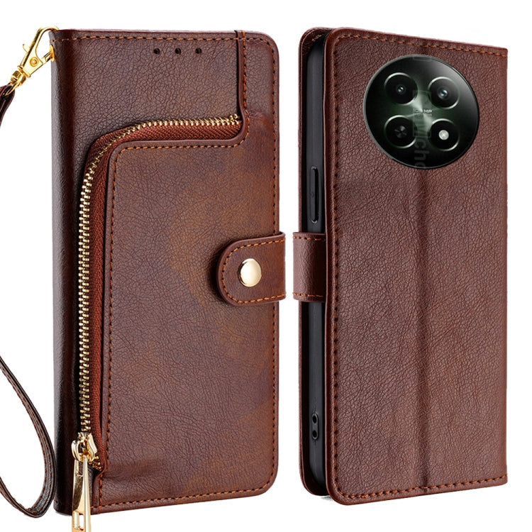 Zipper Bag Leather Phone Case, For Realme GT Neo6 SE, For Realme 12 5G, For Realme 12+ 5G, For Realme 12 Pro 5G, For Realme GT5 Pro 5G, For Realme 11 5G