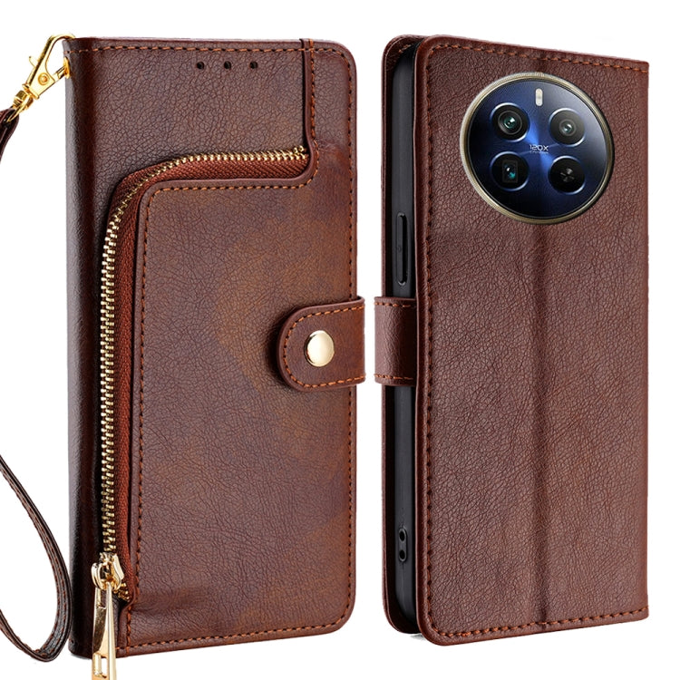 Zipper Bag Leather Phone Case, For Realme GT Neo6 SE, For Realme 12 5G, For Realme 12+ 5G, For Realme 12 Pro 5G, For Realme GT5 Pro 5G, For Realme 11 5G