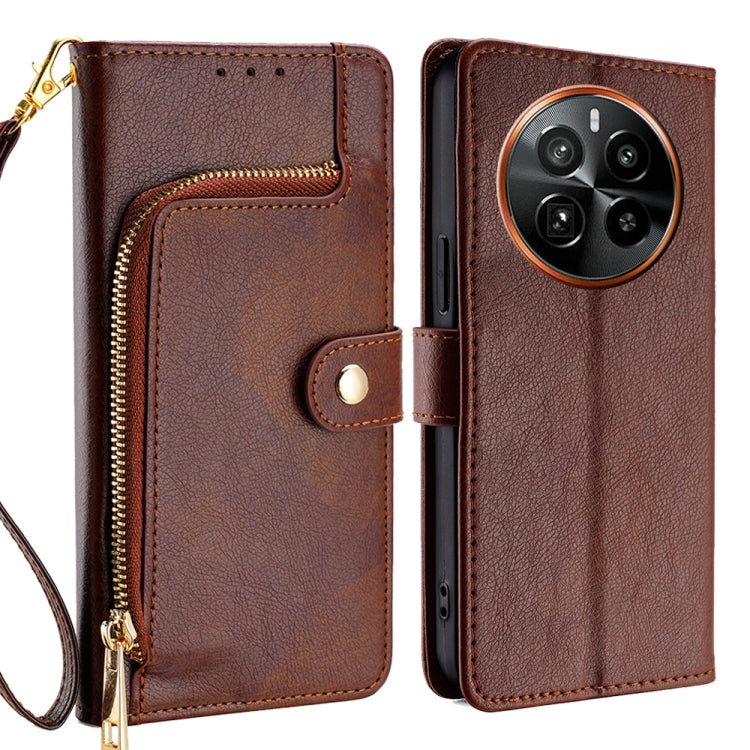 Zipper Bag Leather Phone Case, For Realme GT Neo6 SE, For Realme 12 5G, For Realme 12+ 5G, For Realme 12 Pro 5G, For Realme GT5 Pro 5G, For Realme 11 5G