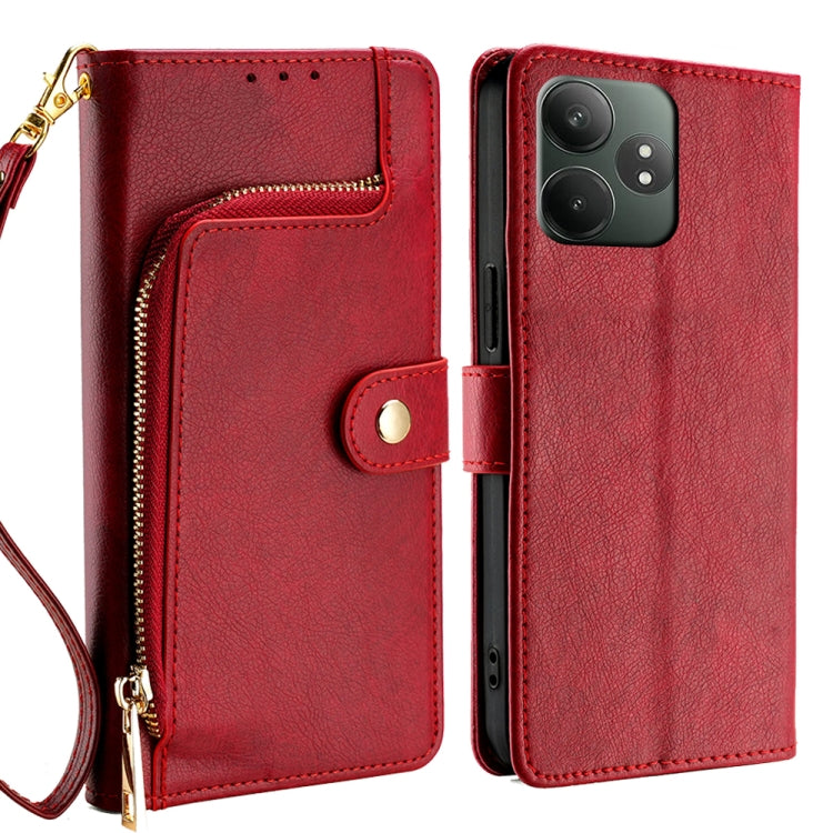 Zipper Bag Leather Phone Case, For Realme GT Neo6 SE, For Realme 12 5G, For Realme 12+ 5G, For Realme 12 Pro 5G, For Realme GT5 Pro 5G, For Realme 11 5G
