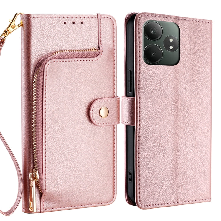 Zipper Bag Leather Phone Case, For Realme GT Neo6 SE, For Realme 12 5G, For Realme 12+ 5G, For Realme 12 Pro 5G, For Realme GT5 Pro 5G, For Realme 11 5G
