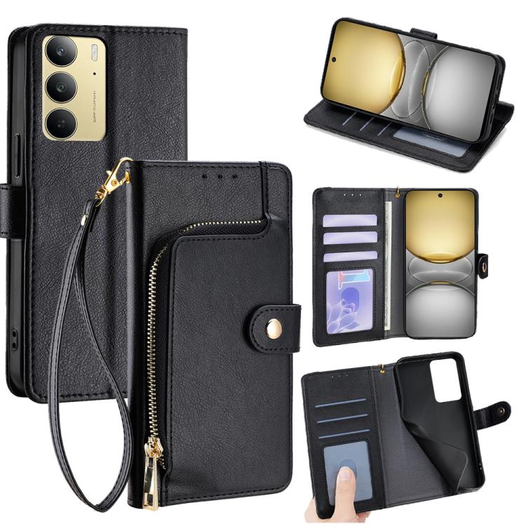 Zipper Bag Leather Phone Case, For Realme P3 Ultra 5G, For Realme P3 Pro 5G Global, For Realme 14 Pro+ 5G, For Realme 14 Pro 5G Global, For Realme C75 4G / 14x 5G Global, For Realme 13 Pro 5G