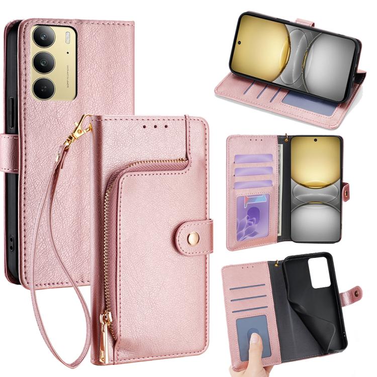 Zipper Bag Leather Phone Case, For Realme P3 Ultra 5G, For Realme P3 Pro 5G Global, For Realme 14 Pro+ 5G, For Realme 14 Pro 5G Global, For Realme C75 4G / 14x 5G Global, For Realme 13 Pro 5G