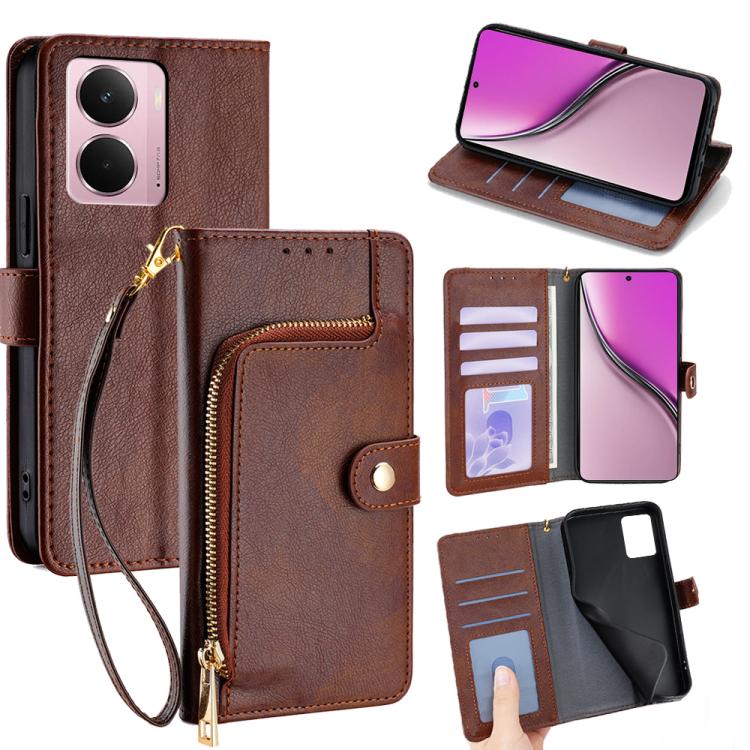 Zipper Bag Leather Phone Case, For Realme P3 Ultra 5G, For Realme P3 Pro 5G Global, For Realme 14 Pro+ 5G, For Realme 14 Pro 5G Global, For Realme C75 4G / 14x 5G Global, For Realme 13 Pro 5G